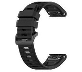 Watch Parts Para correa de reloj de silicona Garmin Approach s62 Negro