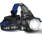 Linterna frontal USB recargable Led Linterna frontal impermeable T6 Faro con 4 modos y diadema ajustable perfecto para acampar, senderismo, caza