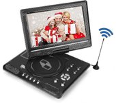 Reproductor de DVD portátil de 9.8 ", Mini Tv 3d Tv Sound 270 pantalla giratoria, función de radio Fm Play Cd / Dvd / Vcd / Evd / Mpeg4 Disc / Usb ...