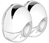 1-2 piezas de extractor de leche manos libres, extractor de leche eléctrico portátil, liviano con pantalla LED, 4 modos y 12 Blanco 1-Pack