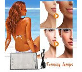 Lámpara de bronceado interior solar, luz de bronceado, luz de bronceado portátil, 45W, 196LEDs, lámparas de bronceado azul completas para cara y cu...
