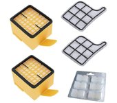 Sets Zubehoer compatibles con Vorwerk - Kobold 135/136 / 135SC / VK135 / VK136 - 2 x filtro + 2 x mo