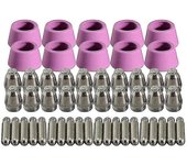 50pcs Plasma Cutter Kit Compatible Ag-60 Sg-55 Wsd-60 Fit Cut-60 Lgk-60 A Plata rosa