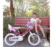 Asiento de bicicleta de muñeca con pegatinas Calcomanía de bricolaje Niñas Decoraciones de bicicleta para niños Púrpura