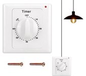 Interruptor de cuenta regresiva: interruptor de luz temporizador de 60 minutos con temporizador, protegido contra el agua, montaje en superficie pa...