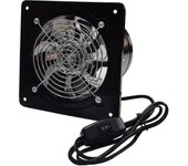 Ventilador de escape de conducto de 150 mm Aireador de 600 m / h Extractor de aire montado en la pared de metal para baño, sótano, garaje, tienda d...