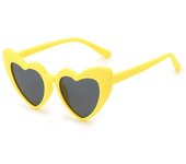 Gafas de sol para niños Gafas polarizadas de silicona Gafas de sol para niños Gafas de sol de corazón ----Amarillo