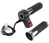Puño del acelerador 1 par de puños del acelerador de 3 velocidades para bicicleta eléctrica con avance y avance