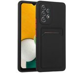 Para Samsung Galaxy A53 5G Ranura para soporte de tarjetas, estuche antiarañazos de TPU suave a prueba de golpes con protección de lente de cámara ...