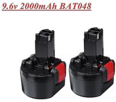 Bat048 9.6v 2000mah Ni-cd Batería compatible Bosch Psr 960 Bh984 Bat048 Bat119 9.6v Herramientas eléctricas Batería recargable 2pcs-c-HD 1pcs
