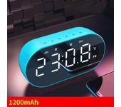 Radio despertador pequeño para dormitorios con, alarma, cargador USB, batería de respaldo, temporizador de siesta, radio FM con temporizador de apa...