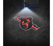 Lighting Para Fiat Abarth Scorpion emblema 500 600 695 500C luz de puerta de coche lámpara de bienvenida proyector láser inalámbrico decoración aut...