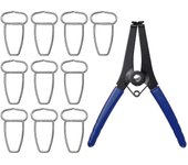 Alicates de abrazadera de resorte con abrazaderas de 10 ingletas Herramienta de carpintería Alicates y clips de inglete para marcos Molduras Esquin...