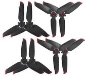4 pares de hélices Accesorios de cuchilla para DJI FPV Combo accesorios de drones dorado plateado rojoAccesorios de juguete de control remoto Rojo