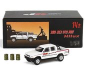 1/64 TOYOTA Hilux Camioneta Pickup Coche de juguete JKM 3 '' Modelo de aleación de vehículo Rueda libre Colección de metal fundido a presión Regalo...