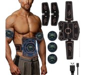 Erysin Ems Estimulador Muscular Ems Equipo De Ejercicio Abdominal Ems Entrenador De Brazos Y Piernas Entrenador Abdominal Estimulación Eléctrica Co...