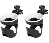 Portavasos de riel de barco Titulares de bebidas universales Rotación de 360 grados Abrazadera ajustable Bebida de barco Holde Negro