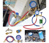 Redkid Recarga de aire acondicionado R22 / R134A / R410A Equipo de recarga de gas refrigerante Kit de llenado de freón Adaptador de carga de aire a...