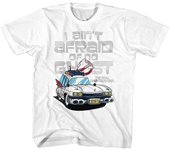 La verdadera serie de televisión de los Cazafantasmas Aint Afraid Joven Blanco Camiseta de Niños Grandes Peso