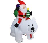 Papá Noel inflable, Decoración del oso de lana Interior inflable al aire libre Navidad inflable Navidad inflable Navidad inflable Muñeca inflable u...