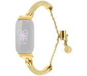 Para Fitbit Inspire / Inspire 2 / Inspire Hr Metal Smart Watch Band Bracelet Wrist Strap Replacement - Negro Oro