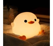 Dodo Duck Night Light, linda lámpara de pato, luz nocturna de silicona regulable de guardería, lámpara de noche led recargable con temporizador de ...