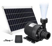 Bomba de agua solar de 50w 800l / h Dc12v Bomba de fuente de agua solar de bajo ruido Fuente de agua familiar de jardín