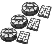 vhbw 3x filtros de aire de escape, 3x filtros HEPA, 3x filtros pre-motor compatibles con aspiradoras AEG WR, LX4-1-SM-P Negro/blanco