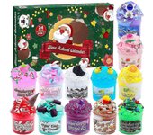 Gtsyv Slime Calendario de Adviento 2024 Calendarios de cuenta regresiva de Navidad 24 días de sorpresas con kit de juguetes de diferentes texturas ...