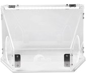 Caja de polvo de acrílico para esmerilar Cubierta a prueba de polvo Caja de polvo de pulidora transparente Estuche de polvo portátil para lijar y p...