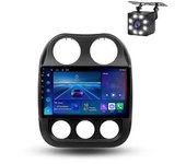 JIULUNET Android 14 Radio de coche para Jeep Compass 1 MK 2009 - 2015 Auto Reproductor Multimedia Estéreo
