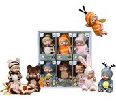 6pcs Full Plast Simulering Docka Giftfri Ficka Docka Baby Playmate