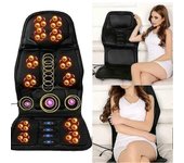 8 Modo de masaje Asiento de masaje Cojín Asiento de masaje Asiento de coche Masajeador Cojín de masaje Respaldo de oficina del coche (negro) (1pcs) Tw
