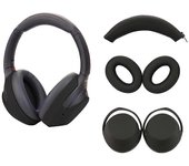 Para Sony WH-1000XM3 WH-1000XM4 Juego de fundas de silicona con cubierta de diadema Almohadillas protectoras para auriculares Ca Multicolor Black