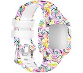 Para Garmin Vivofit JR3 Correa de reloj con impresión de silicona Maquillaje Facial
