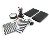 Calentador de manillar de calefacción eléctrica para motocicleta, calentador de agarre Puños calefactables de 12 V para motocicleta, manillar