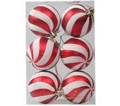 6 piezas de bolas colgantes de árbol de Navidad adornos de decoración de fiesta de Navidad B