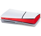 Unbrand Calcomanías del centro del anfitrión de la tira media de la tira para la consola PS5 Slim Calcomanía de fibra de carbono a prueba de polvo ...