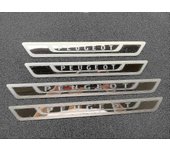 Juego de 4 protectores de umbral de puerta de acero para Peugeot 308 408 508 3008 2008 307ultra delgado umbral de la puerta Welcome pedal--