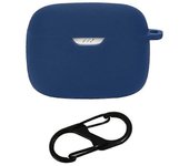 Para JBL Tune Beam Silicone Cubierta protectora Bluetooth Earphone Sleeve con hebilla anti-perdida Azul oscuro