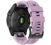 Correa de reloj de silicona para Garmin Forerunner 965/955/945/935 correa suave impermeable con hebilla negra Multicolor/Morado claro Style I