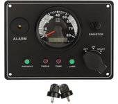Panel de tacómetro marino de 210 x 160 mm Panel de instrumentos de tacómetro marino multifunción de alta precisión 08000 RPM con alarma para yates