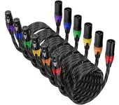 Paquete de 6 cables XLR, cable de micrófono XLR macho a hembra, cable de altavoz XLR balanceado de 3 pines para micrófono Mi Como se muestra
