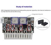Alta potencia 300W 12V DC5.5X2.5MM Entrada DC-ATX PSU Pico ATX Switch Minería PSU 24Pin MINI ITX DC ATX P Negro