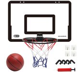 Tablero de baloncesto de puerta colgante transparente Tablero de baloncesto sin golpes con 1 red de canasta 4 gancho 1 baloncesto BK