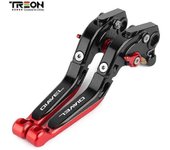 Para Ducati Diavel/carbono/xdiavel/s 2011-2017 2018 Motocicletas CNC Plegable Extensible Freno Manetas Manguito rojo negro