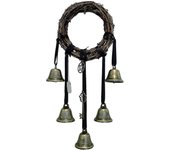 Campanas de Bruja Puerta Protección Mágica Percha Campana De Ratán Anillo Campanas de Viento Cosas De Bruja Para Protección del Hogar Oraciones Y B...