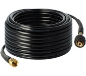 vhbw 30 m Manguera de extensión compatible con Hidrolimpiadora Kärcher K 5.80 M T 200, K 5.80 M plus con conexión roscada M22 x 1.5 Negro