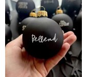 Divertido adorno de Navidad - 12 Sweary Baubles Bola de decoración navideña colgante Forma de bombilla Árbol de Navidad de globo negro colgante D