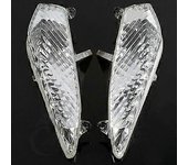 Lente de señal de señal de giro ABS delantera de la motocicleta para BMW R1200RT 2005-2009 R900RT 2006-2011 2010 2009 2008 07 Naranja/Claro Clear